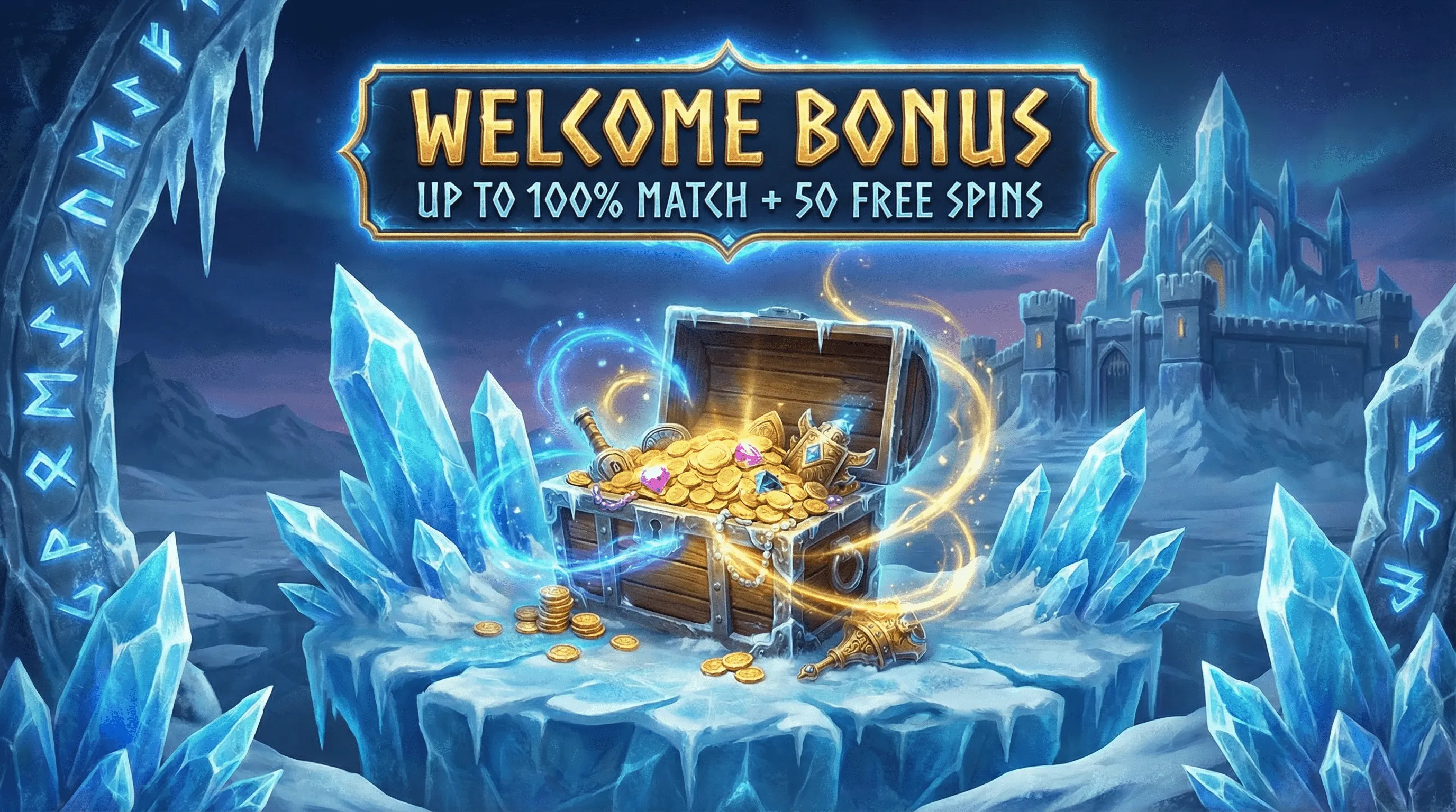 Bônus de boas-vindas do zzwin - Até 100% de match + 50 rodadas grátis