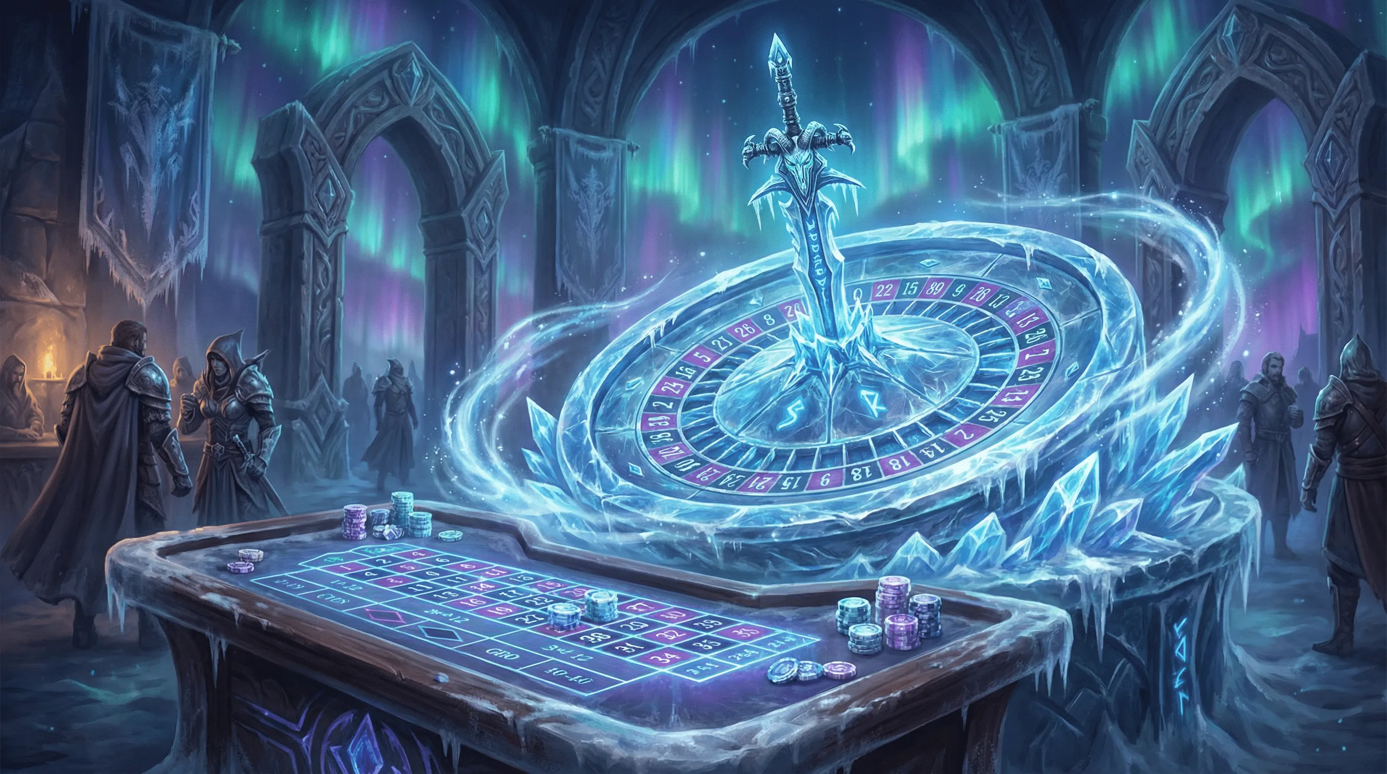 Roleta mística com efeitos de gelo no zzwin